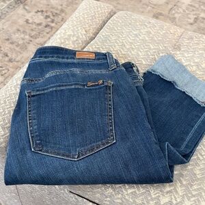 7 For All Mankind Indigo Cropped Jeans